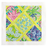 Lilly Lattice Patchwork Medium Square - Turquoise
