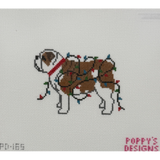 Christmas Lights - English Bulldog