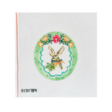 Polka Dot Easter Vignette Bunny Oval
