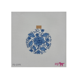 Blue & White Floral Ornament