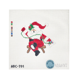 Needlepointing Santa