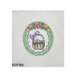 Polka Dot Easter Vignette Basket Oval