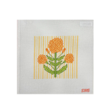 Yellow Block Print Flower