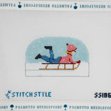Winter Village - Girl Sledding with Stitch Guide