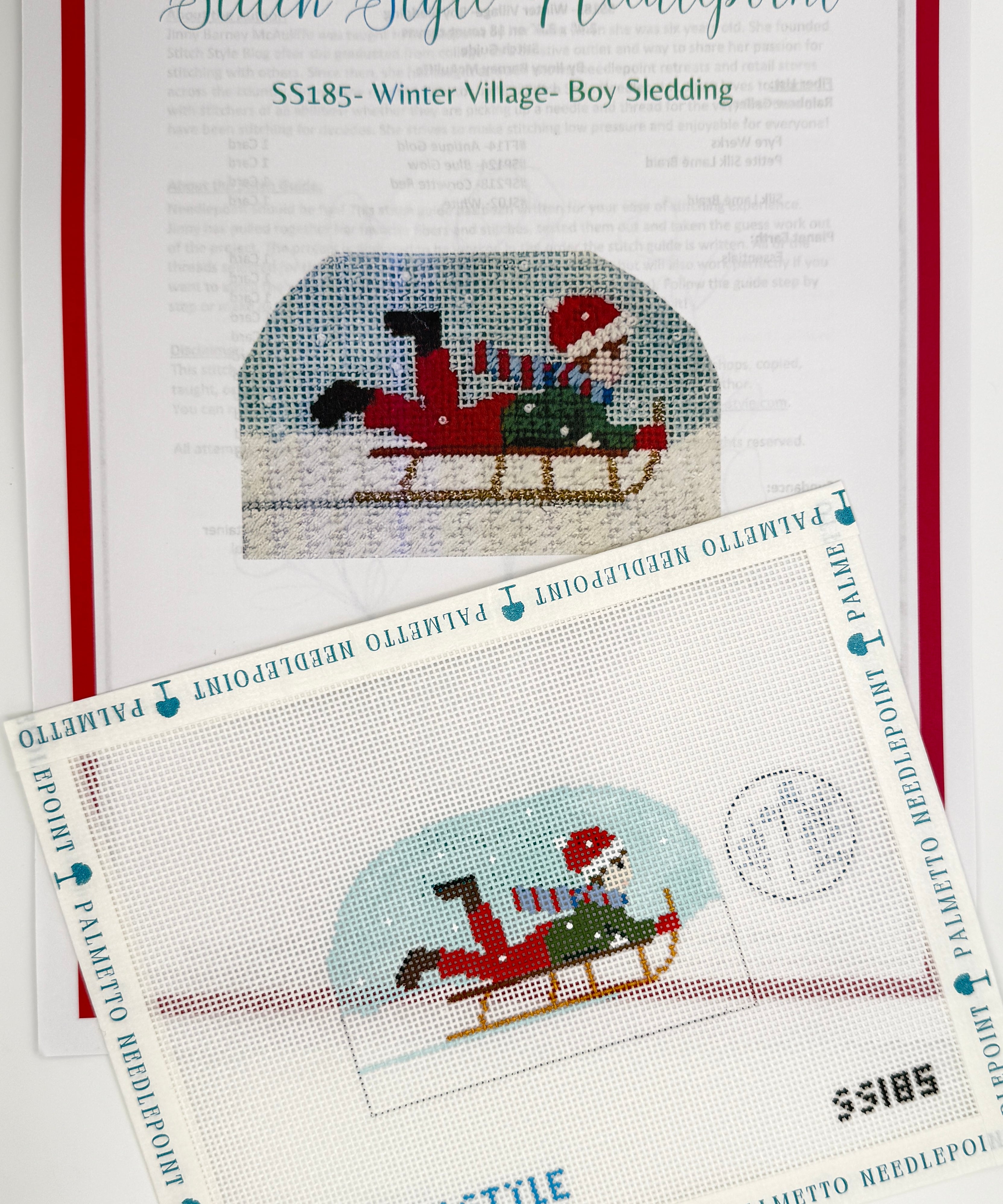 Winter Village - Boy Sledding with Stitch Guide