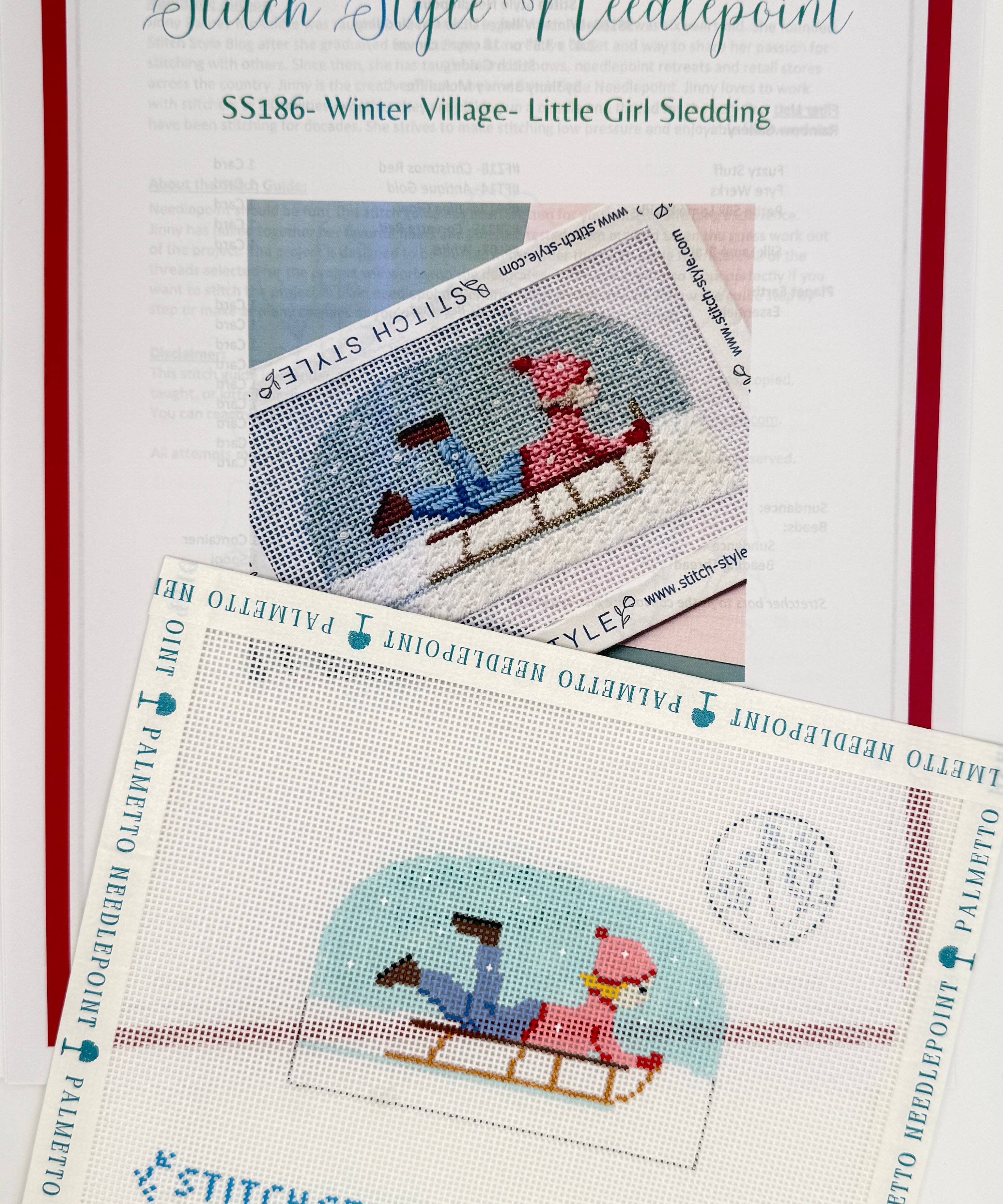 Winter Village - Girl Sledding with Stitch Guide