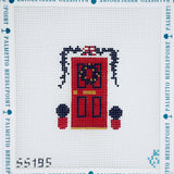 Red Door with Stitch Guide