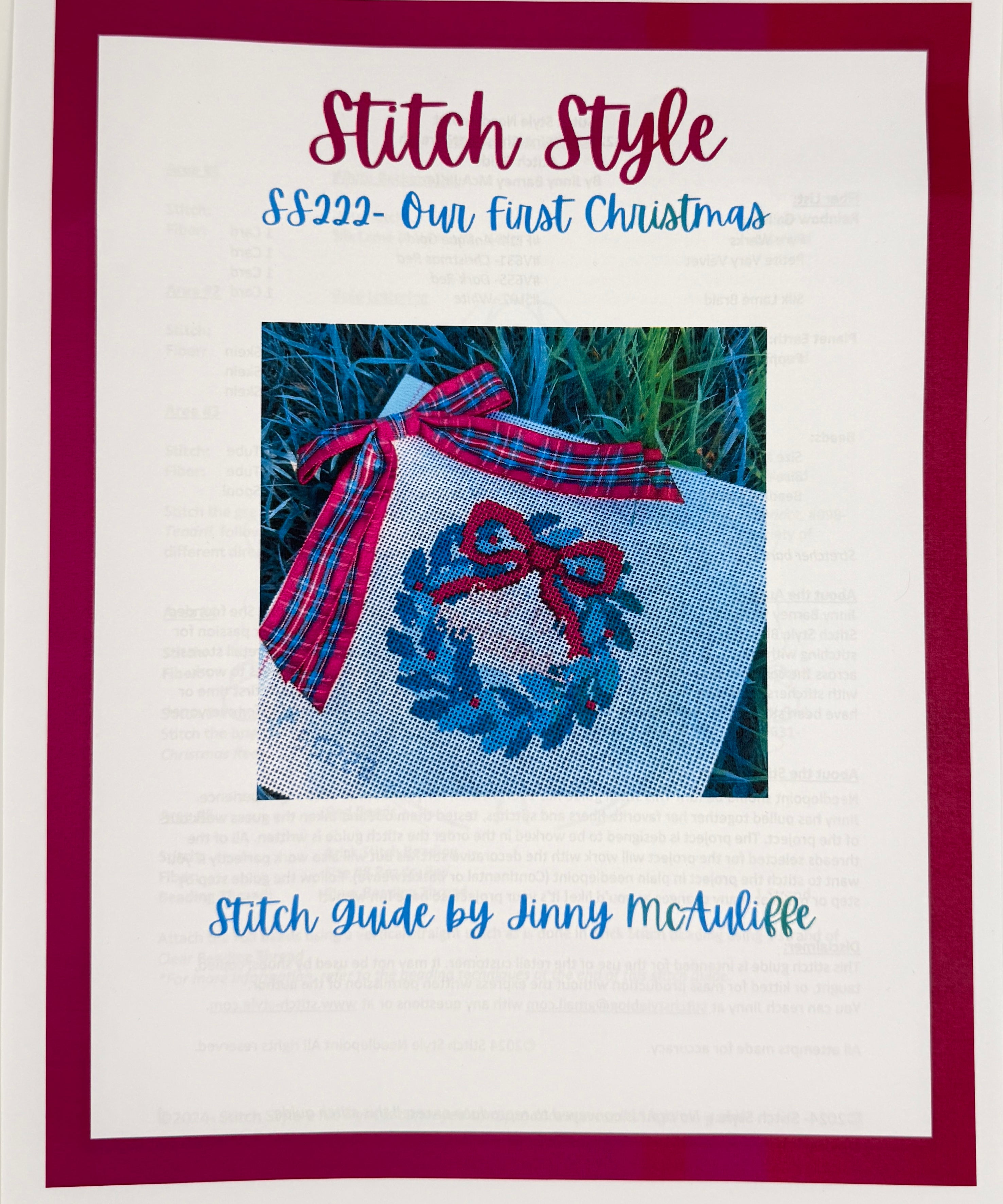Our First Christmas Wreath with Stitch Guide